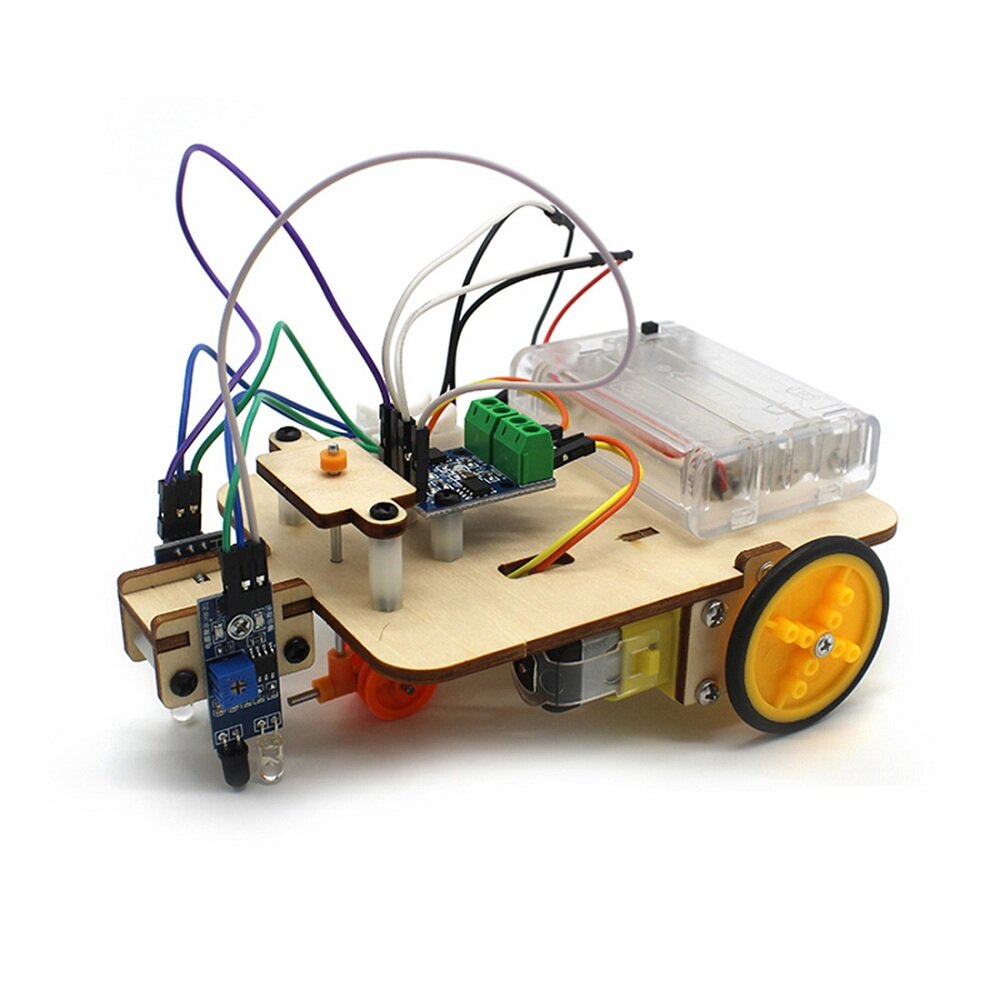 Slimme Robot Vrachtwagen Chassis Kit Stoom Onderwijs Leren Elektronisch Circuit voor Arduino DIY Speelgoed Top Merken Winkel